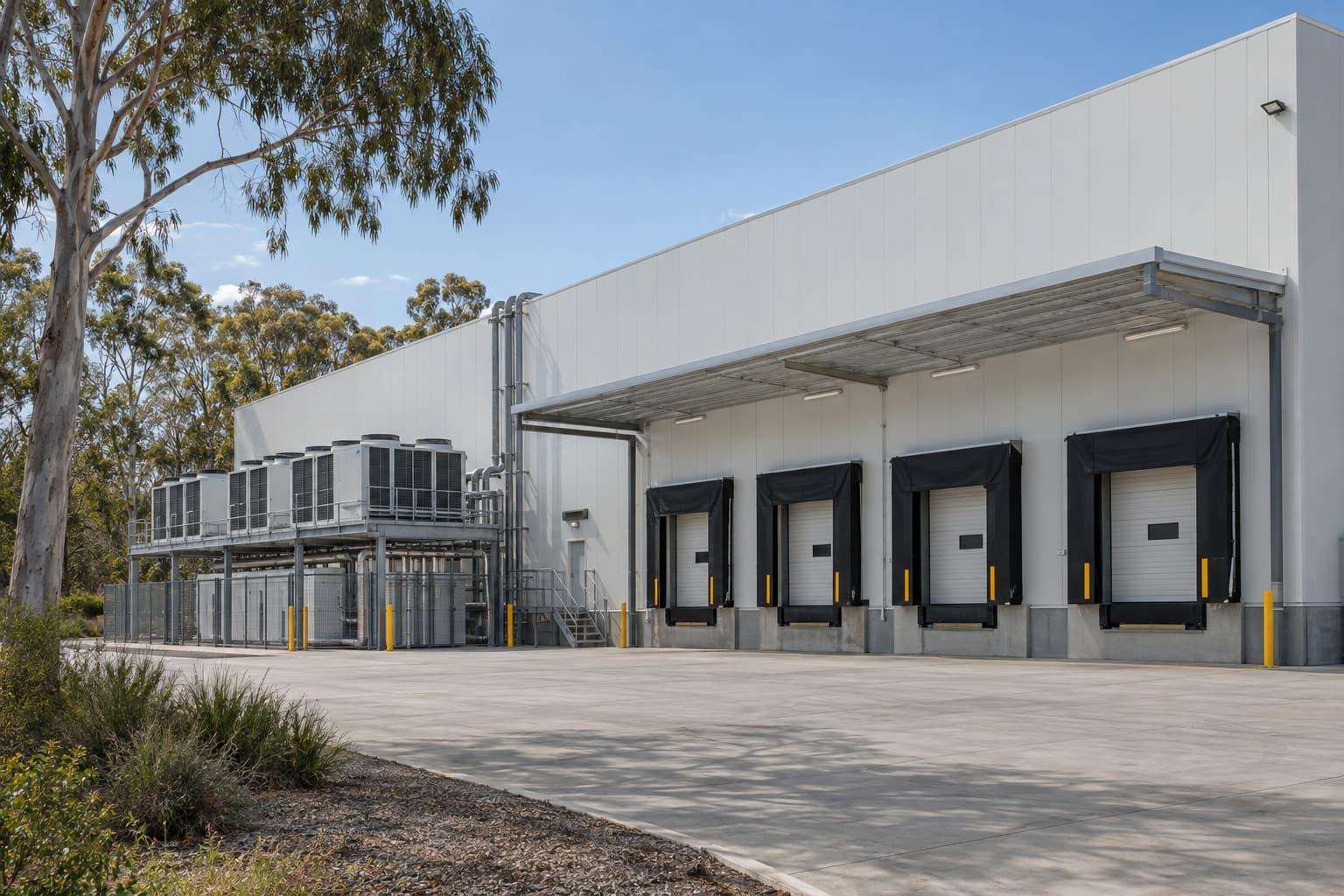 Concept visualisation of an insulated-panel cold storage facility